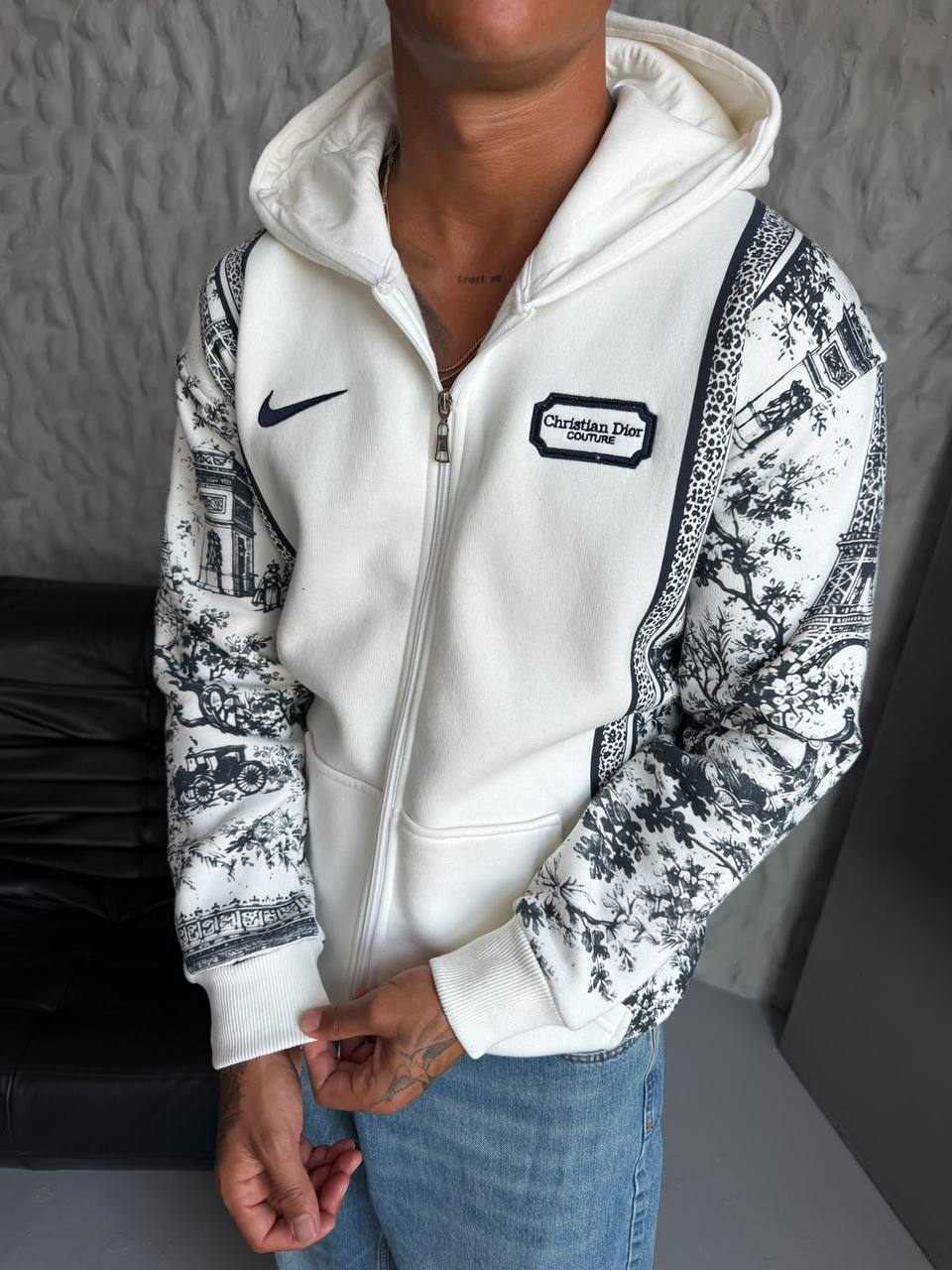 NikexDior Premium Beyaz Hoodie