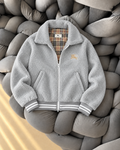 Burberry Premium Açık Gri Peluş Ceket